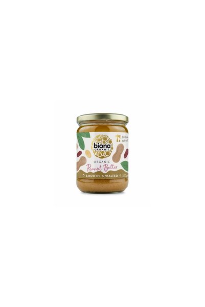 biona Unt de arahide fin, fără sare, Bio, 500g