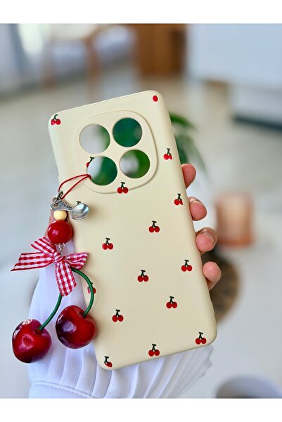 Go Aksesuar Redmi Note 14 pro 5g Uyumlu 3d Charm KİRAZ Tasarımlı Oyuncaklı Si...