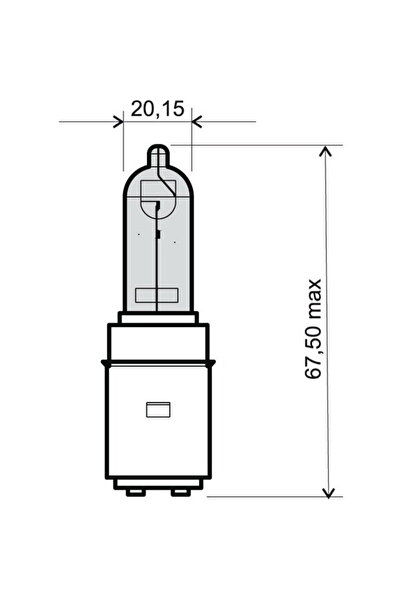 Generic BEC HALOGEN (BA20D) LUMINA ALBASTRA - 12V 35/35W