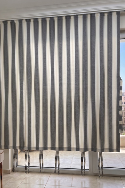 DEVRİM OLİVYA TEKSTİL Antracit bela karniša za balkon, vodootporna gabardin t...