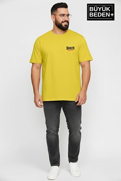 Superlife Süperlife Men's Large Size Brooklyn 1970 Printed 3Xl-6Xl Crew Neck ...