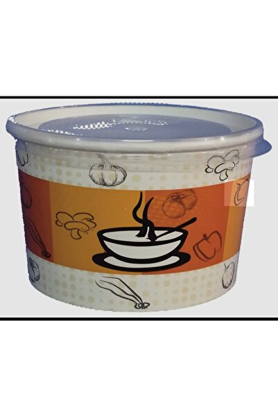01 paper cup Çorba ve aşure kasesi 50 li kapaklı