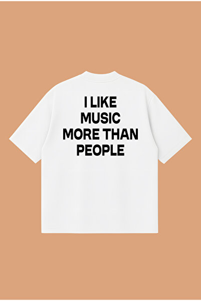 PURE POWER I Like Music Boxy Fit Oversize Unisex 100% Cotton Tshirt – Printed...