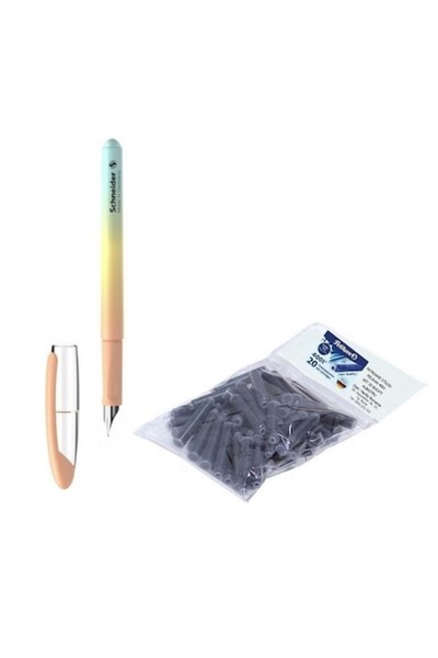 SCHNEIDER Stilou Voyage cu 20 de rezerve de cerneală Pelikan, motiv Summer Br...
