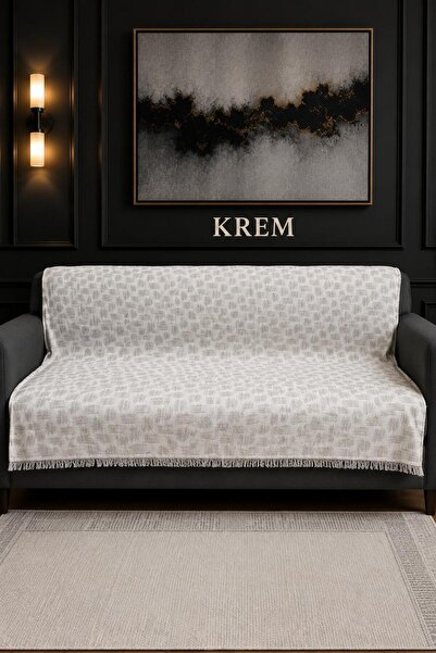 Hig Store Ziza Sofa Cover 100% Cotton Fringed Double-Sided 170X210 Size Bohem...