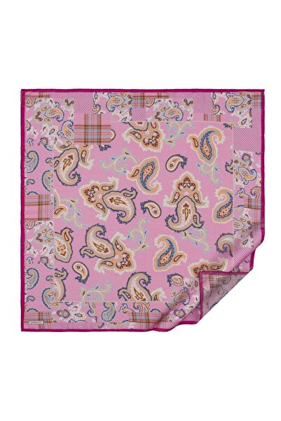 ipekevi YAZ ZEZON Şeker Pembesi Patchwork Desenli Tensel Eşarp