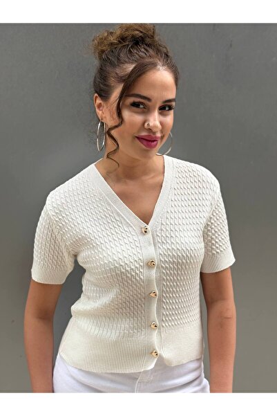 ROKH Women's Summer Knitted Cardigan Blouse