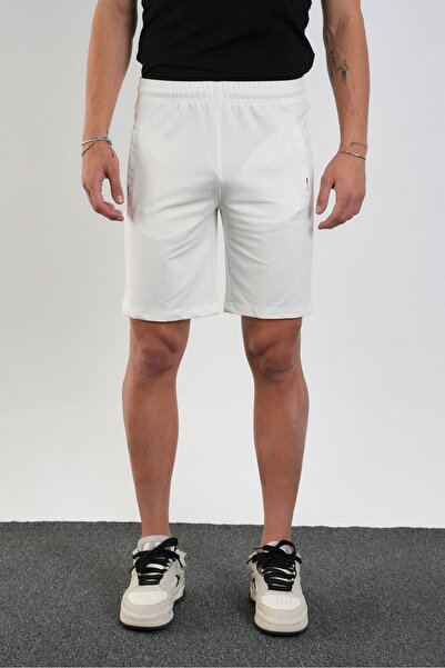 Shooter Sportswear شورت قطني للرجال بقصة عادية وجيوب بسحابين