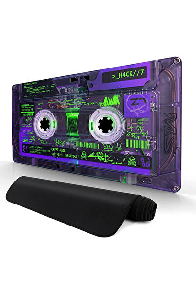 Oryn Cassette / Cipher Edition | 90x40cm Gaming Mousepad - (3mm Kalınlık)