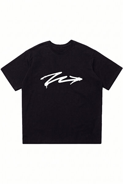 DASH WEAR Urban Arrow Tee Printed Black Oversize Crew Neck T-Shirt
