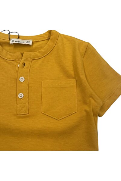 BOBBY JR KİDSWEAR Baby Boy Organic Crewneck Buttoned T-Shirt