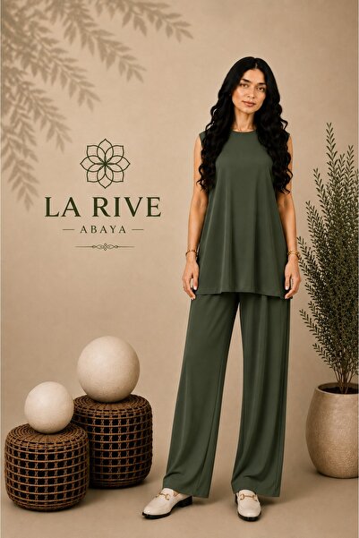 La Rive La Rive Luxury Abaya Set - Olive Green