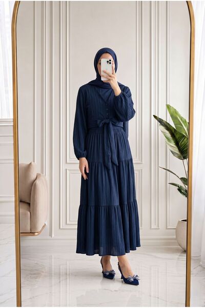 MİHRA STORE Melelle Tie Front and Buttoned Sleeve Elasticated Skirt Suit-Ek59...