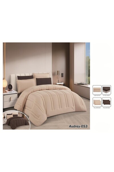ALMIAAD Summer Plain Double-Sided Duvet Cover Set, Full Filling, Royal, 4 Pie...