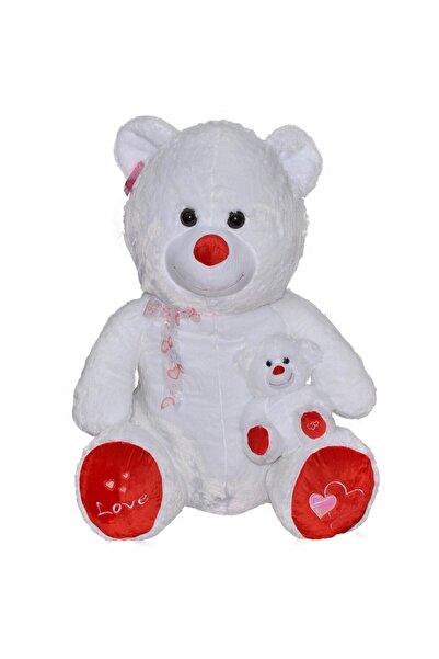lowell home 1085B Selay, Bear with Baby 100 cm White