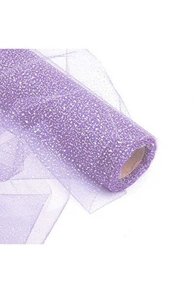 Deniz Party Store Lila Karlı Rulo Tül 70CM x 10 Yarda ( 9,5 metre )