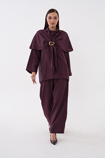 Mega Life Glos 3-Piece Pants Suit with Cape Buckle