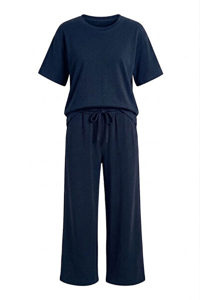 Ruby Crew Neck Basic Set Dark Blue