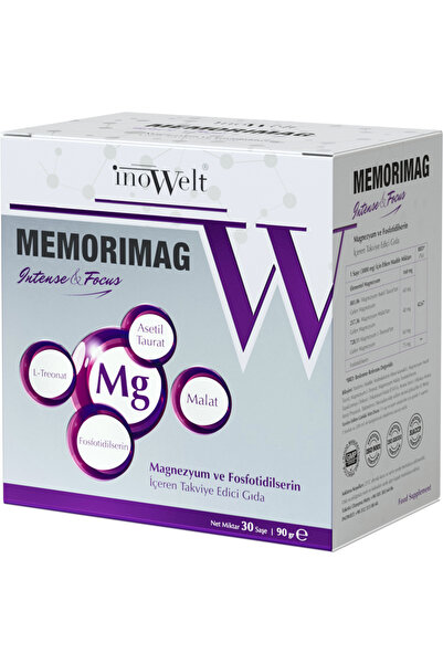 Inowelt Memorimag Magnezyum ve Fosfotidilserin İçeren Takviye Edici Gıda 30 Saşe