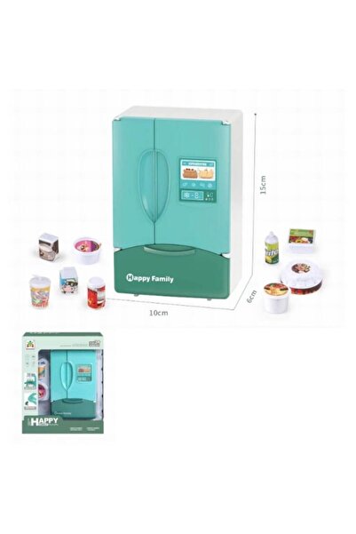CasaDesteapta.ro Happy Family Mini Fridge for Kids with Toy Food and Function...
