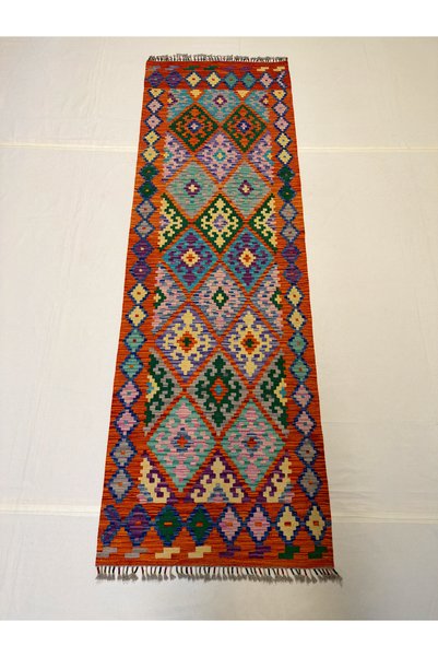 Afgan Halı El Dokuma Afgan Kilim Anadolu Desenlı 100% Yün Kök Boya Elsanat Eserı