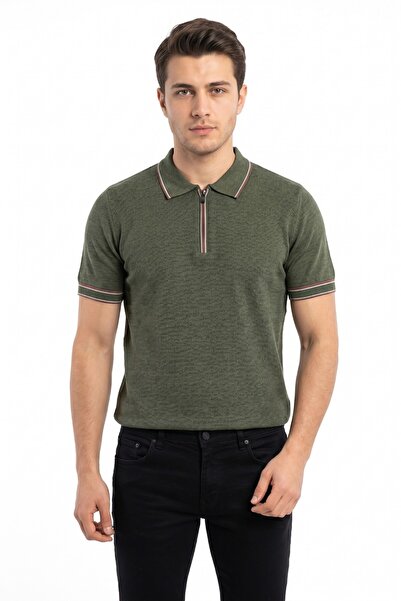 Raymons Men's Polo Collar Short Sleeve Knitwear T-Shirt Regular Fit Bgl-St05557