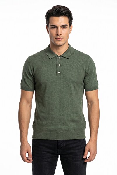 Raymons Men's Polo Collar Short Sleeve Knitwear T-Shirt Regular Fit Bgl-St05560