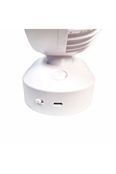 Naimeed Company Ventilator, cu baterie, Naimeed D5853, USB, Alb, 197x255x78mm
