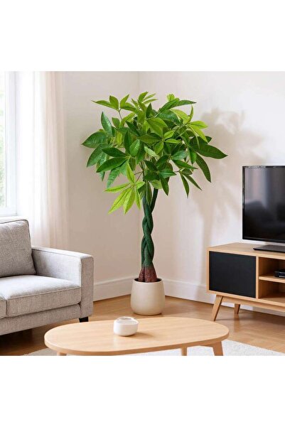 PAN HOME Pachira Macrocapa Artificial Tree H120cm - Green