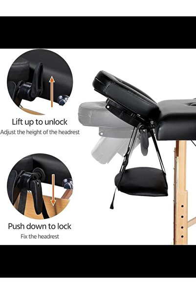 MESHIDA BestMassage Table Portable Bed Spa 73 Inches Long 28 Inchs Wide Hight Adjustable 2 Folding Facial Cradle Salon W/Carry Case