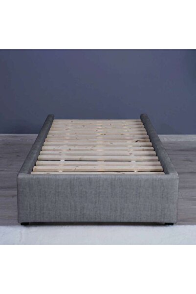 PAN HOME قاعدة سرير جاليا شانيل رمادية 100×200 سم