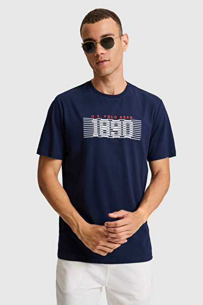 U.S. Polo Assn. Men's Navy Blue Regular Fit Crew Neck T-Shirt 50322407-Vr033