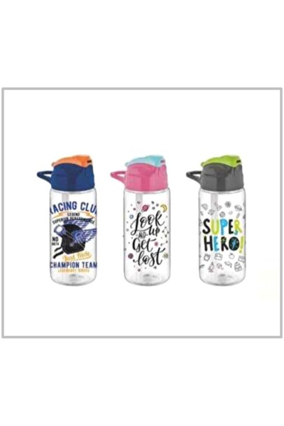 Taros Gıpta Patterned Tritan Flask with Straw 500ml - 1 Piece