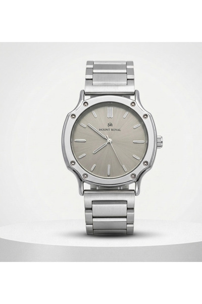 MOUNT ROYAL Mont Royal Men's Watch Steel Collection Silver Color White Dial