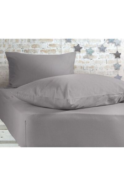 Nef Nef Homeware Nef Nef Τζέρσεϊ Εφαρμοστό Σεντόνι 160x200+30 Ανοιχτό Γκρι