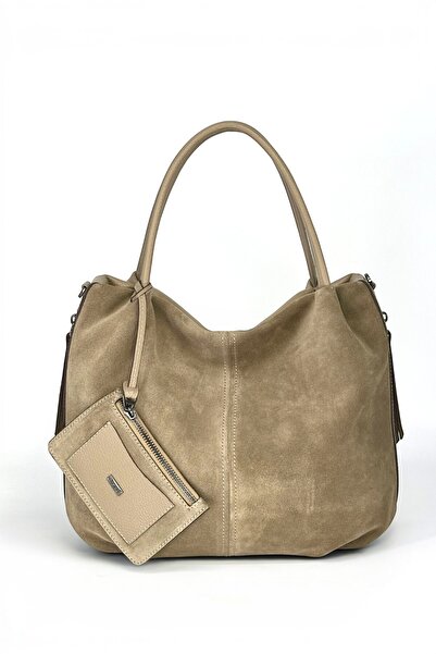 VOSTRO 100% Genuine Leather Women's Mink Suede Soft Hand and Shoulder Bag - H...