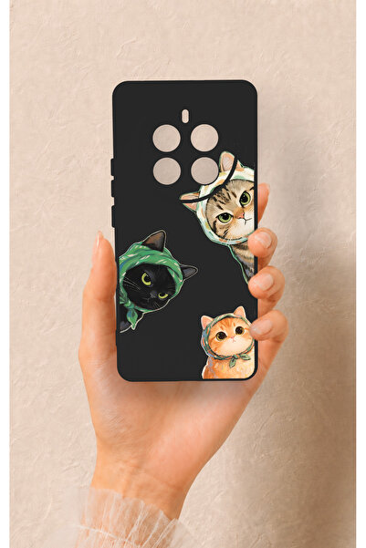 Vip Case Realme 12 Pro Uyumlu Kedi Ekibi Desenli Silikon Kılıf