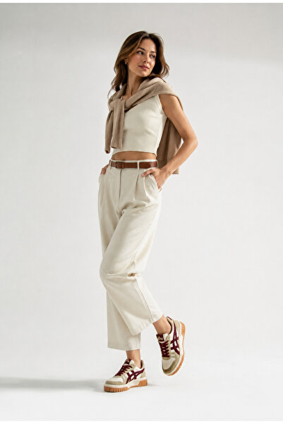 Bordo & Bej Retro Sneaker