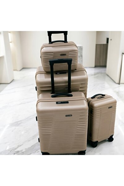 Bleco Vertical Texture Anti-pressure Rolling Luggage 4-Piece Set With Mini Co...