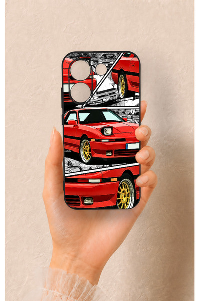 Vip Case Poco X8 Pro Uyumlu Kırmızı Supra Desenli Silikon Kılıf