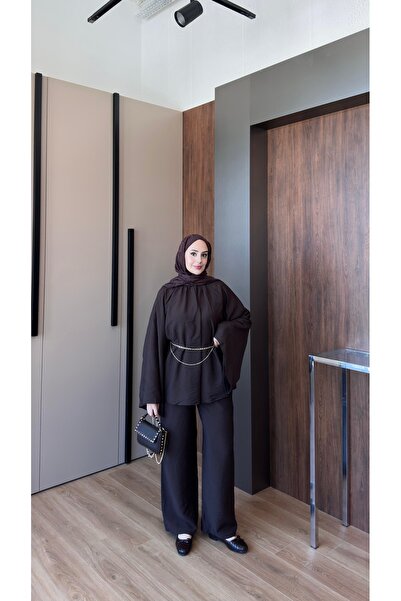 nurvina modest wear Oversize Ισπανική μπλούζα με κορδόνια και ζώνη, Καλοκαιρι...