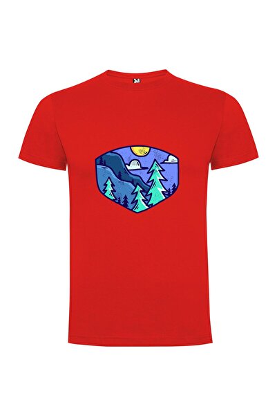 iLovePrints Moonlit Mountain Forest Tshirt