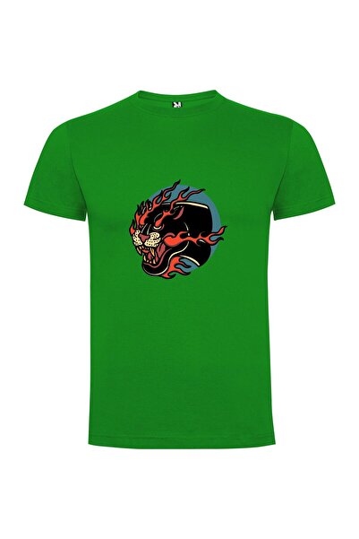iLovePrints Inferno Feline Design Tshirt