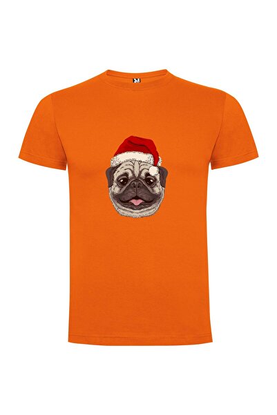 iLovePrints Pug Pope Merry Hat Tshirt