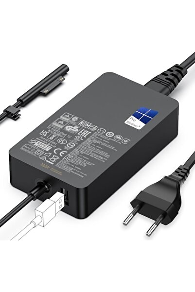 Smbox Încărcător laptop Microsoft Surface 102W, compatibil cu Surface Book, S...