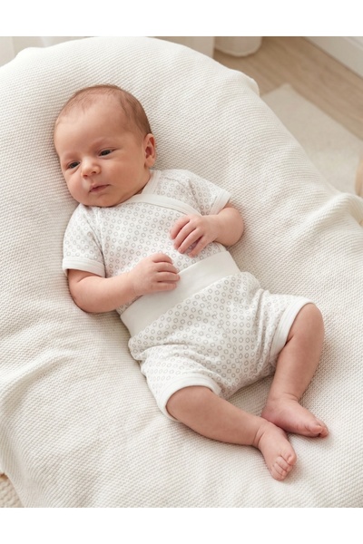 MiniKids Set baby-summer 2 piese ecru cerculete