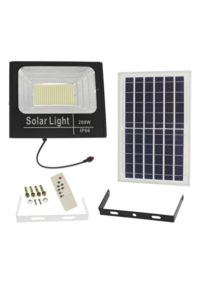 OEM Proiector LED Solar 200W cu 42 LED SMD Panou Solar Telecomandă cu Setare ...