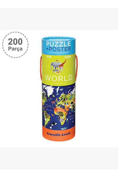 Crocodile Creek Poster Puzzle - 200 Pieces - World