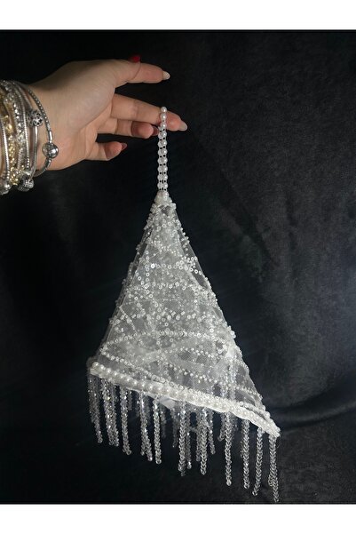 Bridal Luxe Premium Bridal Handkerchief with Stones and Pearls Albanian Handk...