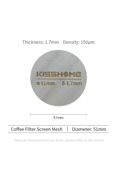 Choice9 51mm 1.7mm Coffee Puck Screen Reusable Heat Resistant Metal Espresso ...